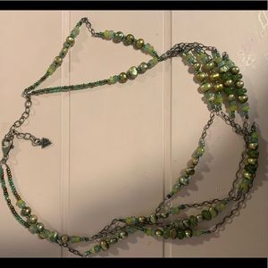 Silpada green pearl aventurine jade necklace